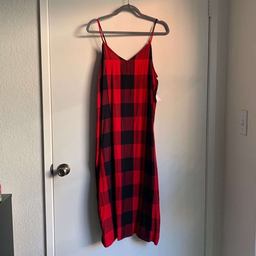 Old navy tartan maxi dress